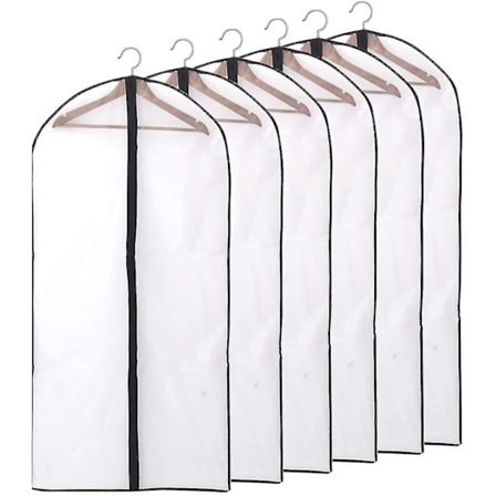 Klesposer Lange, 6 Stykker Høykvalitets Klesposer, Transparent