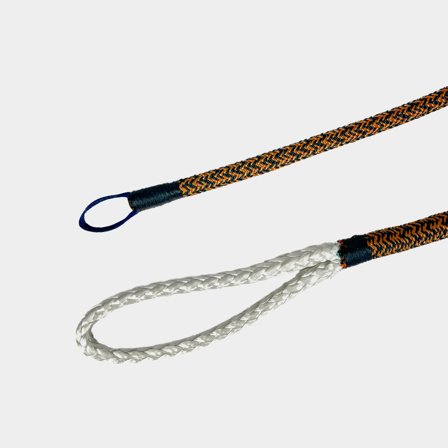 Escota com olhal nu Liros Racer Vision, alma Dyneema (com XTR-Grip-Coating), capa de poliéster termofixada trançada 24/32, azul/laranja, 30 metros x 