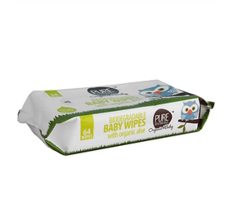 Pure Beginnings Bionedbrydelige Baby vådservietter Aloe Vera Ø 64 stk., Medicin & Pleje, Hygiejne, Vådservietter