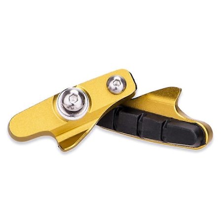 ZTTO 1 par landsvägscykel C-typ bromsbelägg aluminiumlegering bromsblock cykeldelar guld (guld, guld)