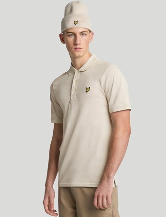 Lyle & Scott Plain Polo Shirt - Cream - L