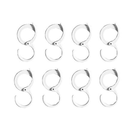 8 stk. Multifunksjonell Justerbar Låsbar S-formet Kles- og Hattkrok EFE