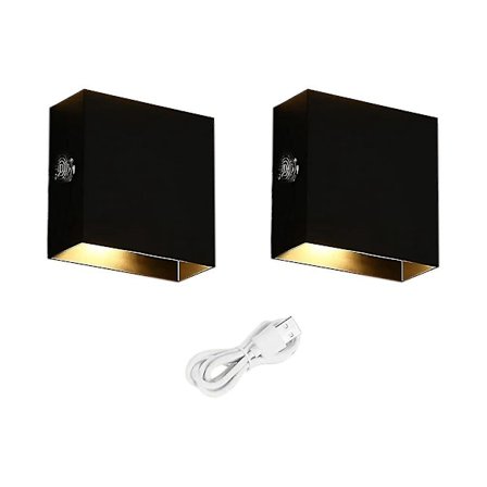 Touch Væglampe USB Genopladelig Natlampe Aluminium, Magnetisk Væglampe Indendørs Touch Dæmpbar (varmt lys)