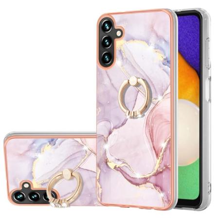 Skal Med Ringhållare Samsung Galaxy A14 Roséguld marmor