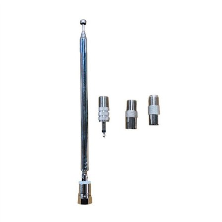 2X Stav Antenn 3,5 mm FM Radio Adapter Ersättning Teleskopisk Skruv F Typ Hane Anslutning AV Stereo Mottagare