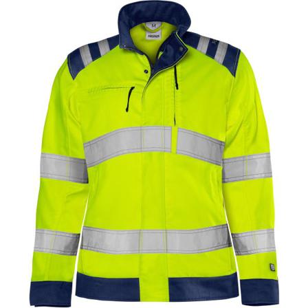 Fristads 4068 GPLU Jakke gul/marineblå Varsel, Gul/Marineblå, Klær