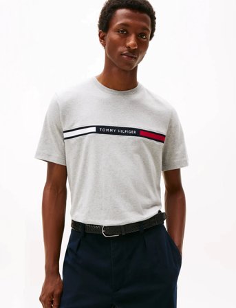 Tommy Hilfiger Hilfiger Chest Insert Tee - Grey - S