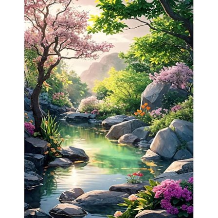 Diamond Art Kits til voksne, Diamond Painting Kits til voksne 5D DIY Fuld Drill Diamond Dots til gavevægdekoration og afslapning Gem Arts Garden