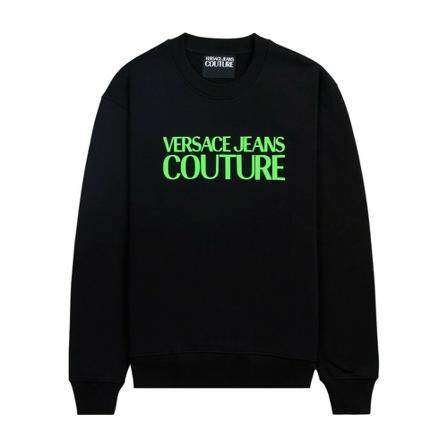 Versace Jeans Couture, Crewneck Zwart, Heren, Maat:XS