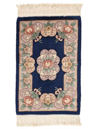 China 90 Line Rug Oriental Brown/Black (Wool, China)