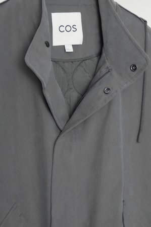 COS Men's Hooded Bomber Jacket in Brown