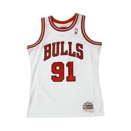 NBA-paita - Mitchell & Ness - Dennis Rodman - Chicago Bulls 1995-96 - Valkoinen - Koko M/L