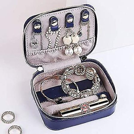 Dobbeltlags Smykkeorganisator Rulle Rejse Smykkepose