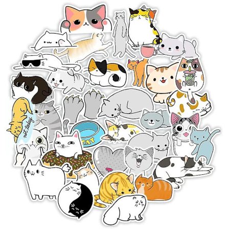 Kissat Tarrat 50 kpl Vinyyli Vedenkestävä söpö Kissan Tarra Paketti Vettäpullolle Kannettavalle Tietokoneelle Kitaralle Rullalaudalle Autolle Pyörälle