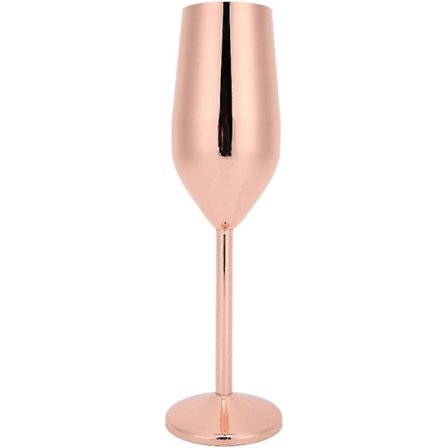 Samppanjalasi Ruostumattomasta teräksestä Viinilasi Uudelleenkäytettävä Pikari Häälahja, Vuosipäivä (Ruusukulta)