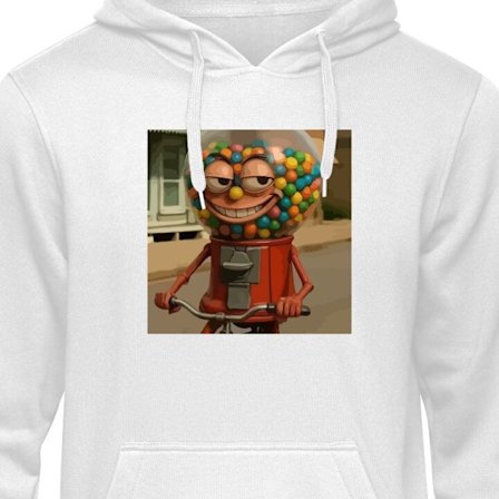 Børne hoodie Italiensk Brainrot slikmaskine - Retro-stil tyggegummimaskine