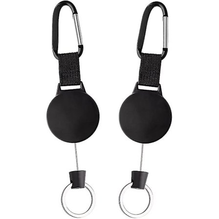 3 stk ID-kort Jojo Heavy-duty Utvidbar Nøkkelring Retraherbar Nøkkelrull Nøkkel Jojo Nøkkelring Med 65 cm/25 tommers Ståltrådledning,
