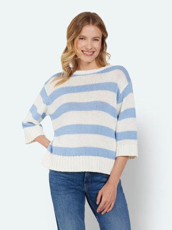 B. COPENHAGEN - 3/4 Ærmet Strik - Lyseblå