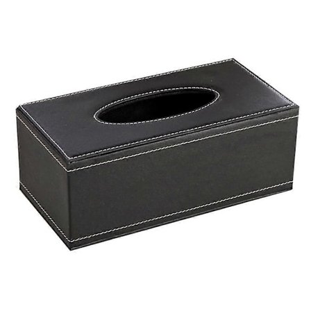 Vevboks i skinn for husholdning, PU-vevboks for hotell og bil, svart stil 1950