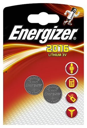 ENERGIZER BATTERI CR2016 3V 2PK