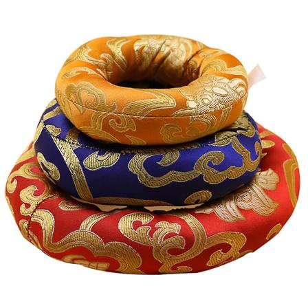 3 stk. urtepude chakra skåle meditationslyd skål måtte buddhistisk lyd skål pude syngeskåle meditationsmåtte