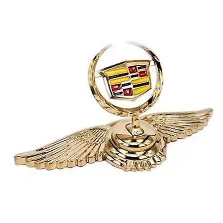 3D-logotyp bil emblem huvtrim huv krom örn emblem kompatibel cadillac guldvingar