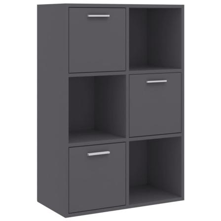 Vidaxl Förvaringsskåp Grå 60x29,5x90 Cm Konstruerat Trä Grå