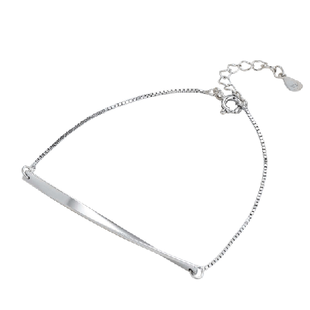 IC 925 Sølv Charm Armbånd, Premium Enkel BFF Armbånd