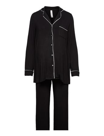 Maternity Soft Piping Pj Jerse Black Lindex