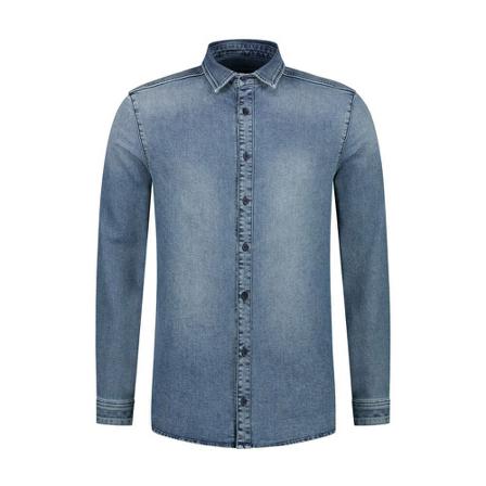 PureWhite Overhemd , Blauw , Heren , Maat: M