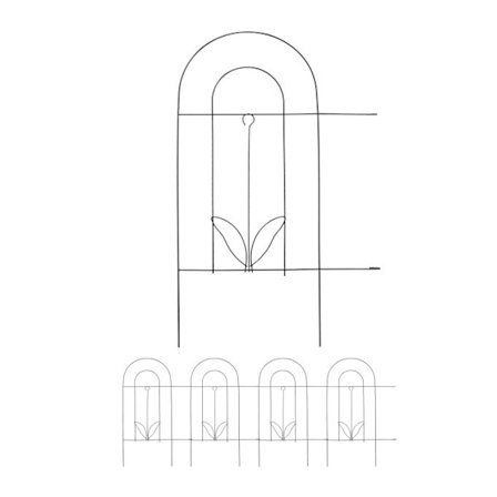 5-delad sängstång i metall