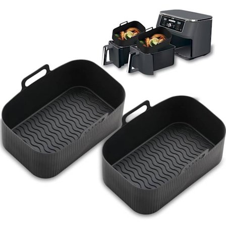2 silikone airfryer-foringer til Ninja dobbelt airfryere