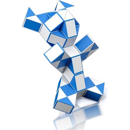 1 pakke (blå) magisk slange med 72 blokker, magisk slangekube-vri