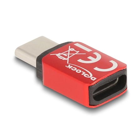 Delock USB Data Blocker USB Type-C male to USB Type-C female 240W