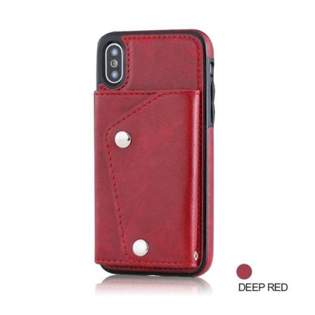 Skal/fodral Plånboksfodral Korthållare För Iphone 14 Plus 6.7 Tu Röd