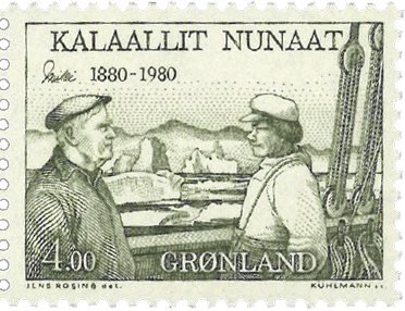 Grønland - 1980. Ejnar Mikkelsen - 4,00 kr. - Grøn