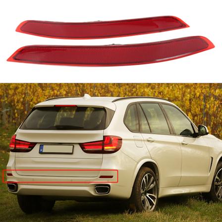 2 st Bakre Stötfångare Reflektorn 63147290091 63147290092 Dekorativ Ersättning för X5 F15 2014 2015 2016 2017 2018