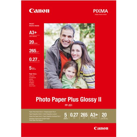 Canon Photo Paper Plus Glossy II PP-201 - fotopapir - blank - 20 ark - A3 Plus