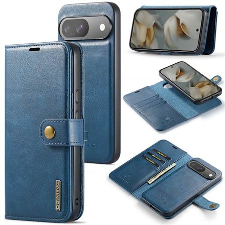 DG.MING 2-in-1 Magnet Wallet Google Pixel 10 Sininen