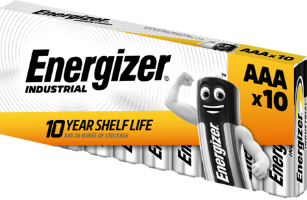 Energizer Industrial Batteri alkalisk, AAA/LR03, 10-pakning, Elfordeling & strømforsyning