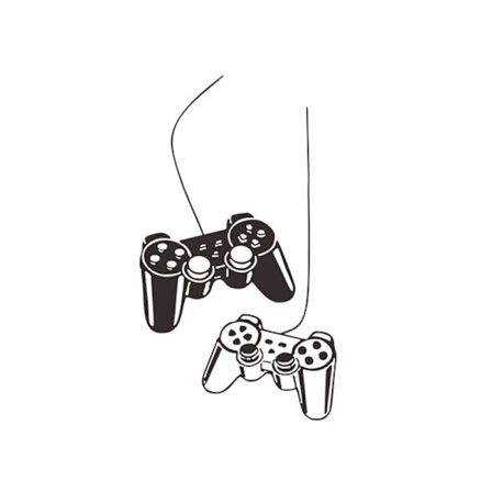 Pelihuoneen sisustus, "Dual Gamepad" -poikien huoneen koristeet makuuhuoneeseen