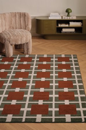 &Home - Teppe Real Check - Grønn - Jute- & sisaltepper - 160X230 - Fra Homeroom