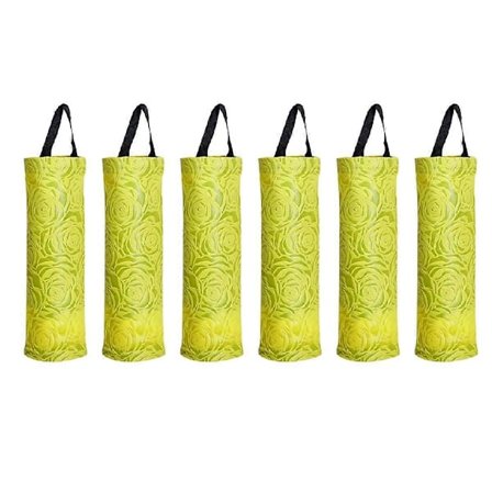 Muovipussien säilytysteline, keittiön ruokakaupan roskapussien pyöreä säilytyspussi sekalaiset seinäsäilytyslaatikko keittiön säilytys keltainen