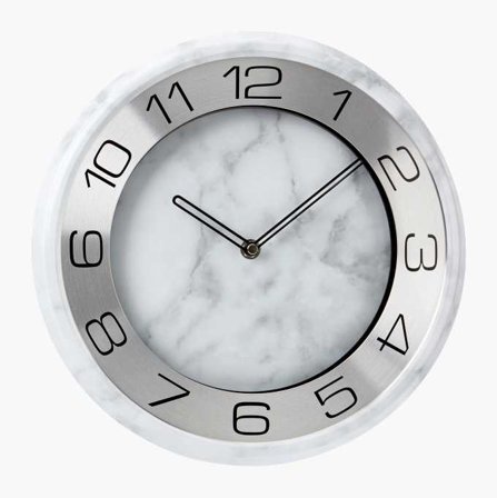 Biltema - Veggklokke 30 cm marmor
