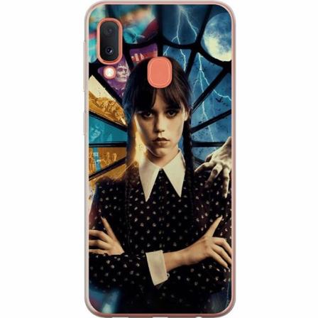 Samsung Galaxy A20e Genomskinligt Skal Wednesday Addams