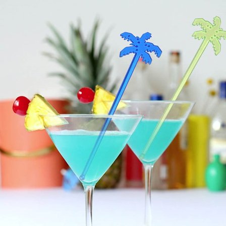 50 st Coconut Tree Cocktail Swizzle Sticks Dryck kafferörare