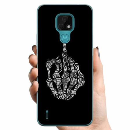 Motorola Moto E7 Tpu Mobilskal Fuck You Bling