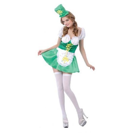 Oktoberfest KVINNLIG LEPRECHAUN St Patrick's Day Maskeraddräkt