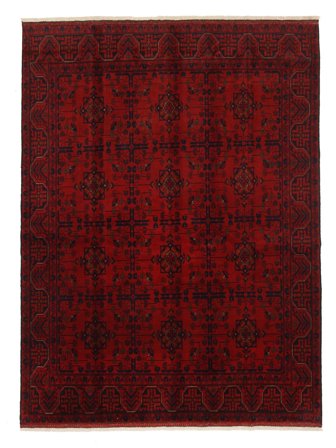 Håndknyttet Afghan Khal Mohammadi Teppe 174X233 Svart/Mørk Rød