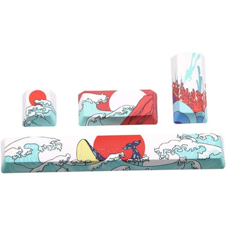 Nye Keycaps, 4 Keycaps, Sea Series Replace SpaceBar Keycaps, PBT